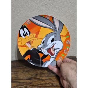 Cute & Colorful Looney Tunes Bugs Bunny & Daffy Duck Collectible Plastic Plate.